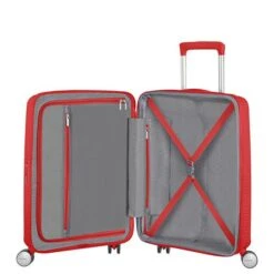 American Tourister Soundbox Spinner 55 Expandable Coral Red -Samsonit Koffers Winkel image 1103