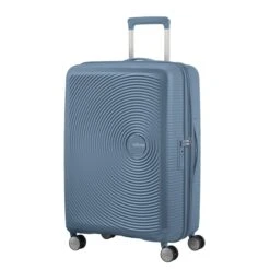 American Tourister Soundbox Spinner 67 Expandable Stone Blue -Samsonit Koffers Winkel image 1432