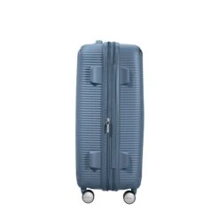 American Tourister Soundbox Spinner 67 Expandable Stone Blue -Samsonit Koffers Winkel image 1434