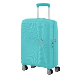 American Tourister Soundbox Spinner 55 Expandable Poolside Blue -Samsonit Koffers Winkel image 1470