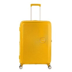 American Tourister Soundbox Spinner 67 Expandable Golden Yellow