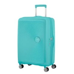 American Tourister Soundbox Spinner 67 Expandable Poolside Blue -Samsonit Koffers Winkel image 2370