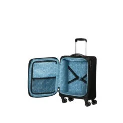 American Tourister Pulsonic Spinner 55 EXP Asphalt Black -Samsonit Koffers Winkel image 881